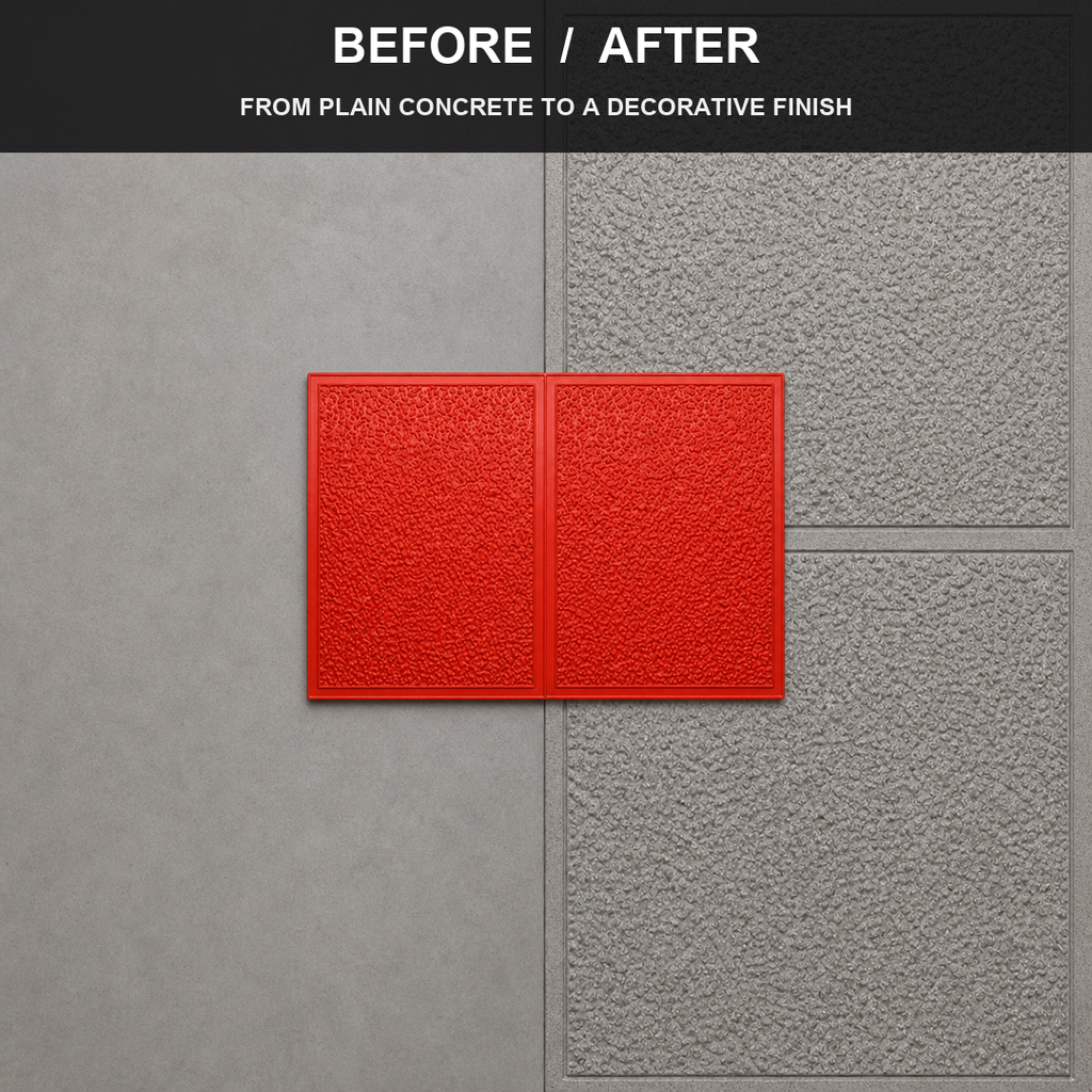 FX-178 Double Pebble Texture Stamp Panel - antes y después