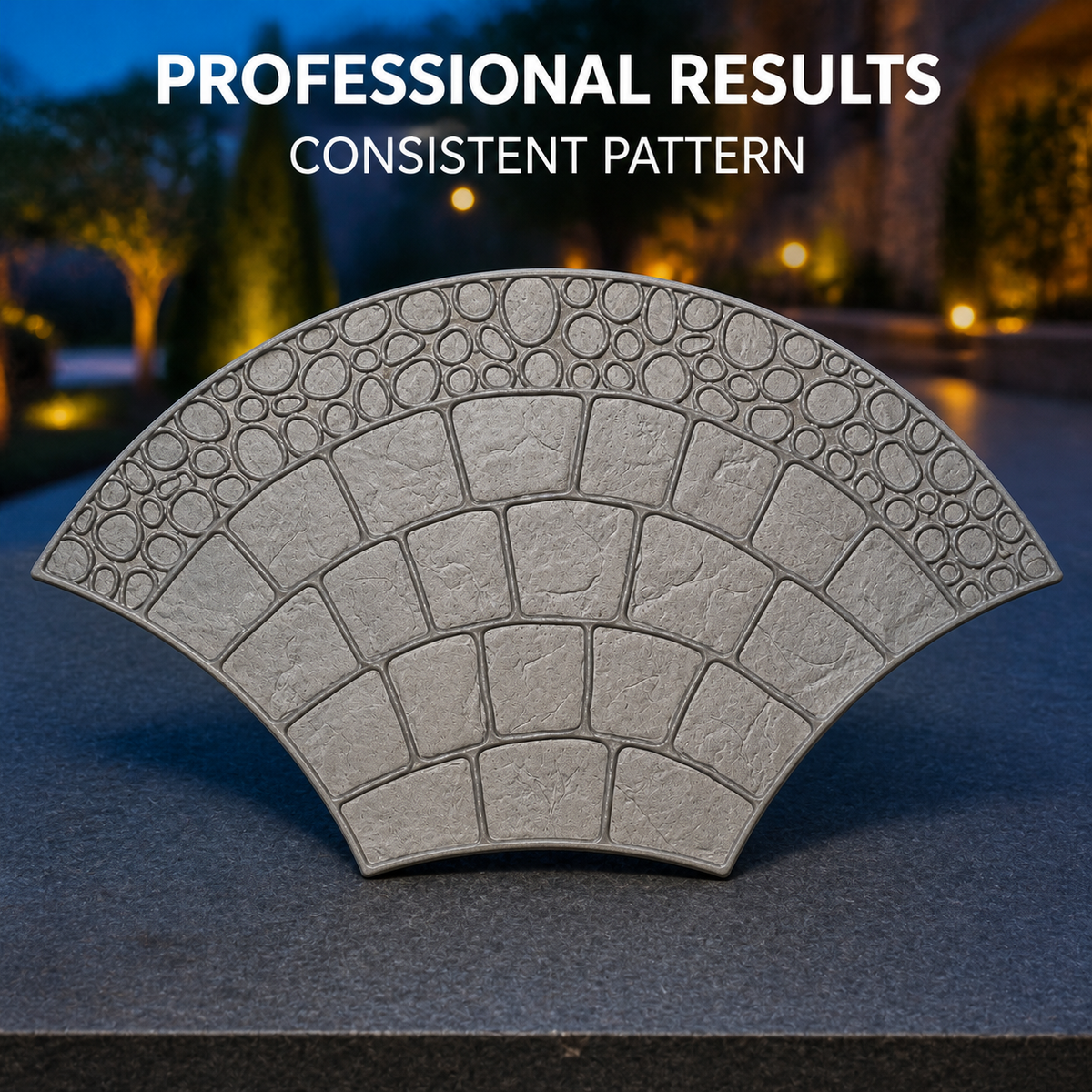 Ștampă pentru beton FX-185, model "Pietriș cu margine", pentru rezultate profesionale.