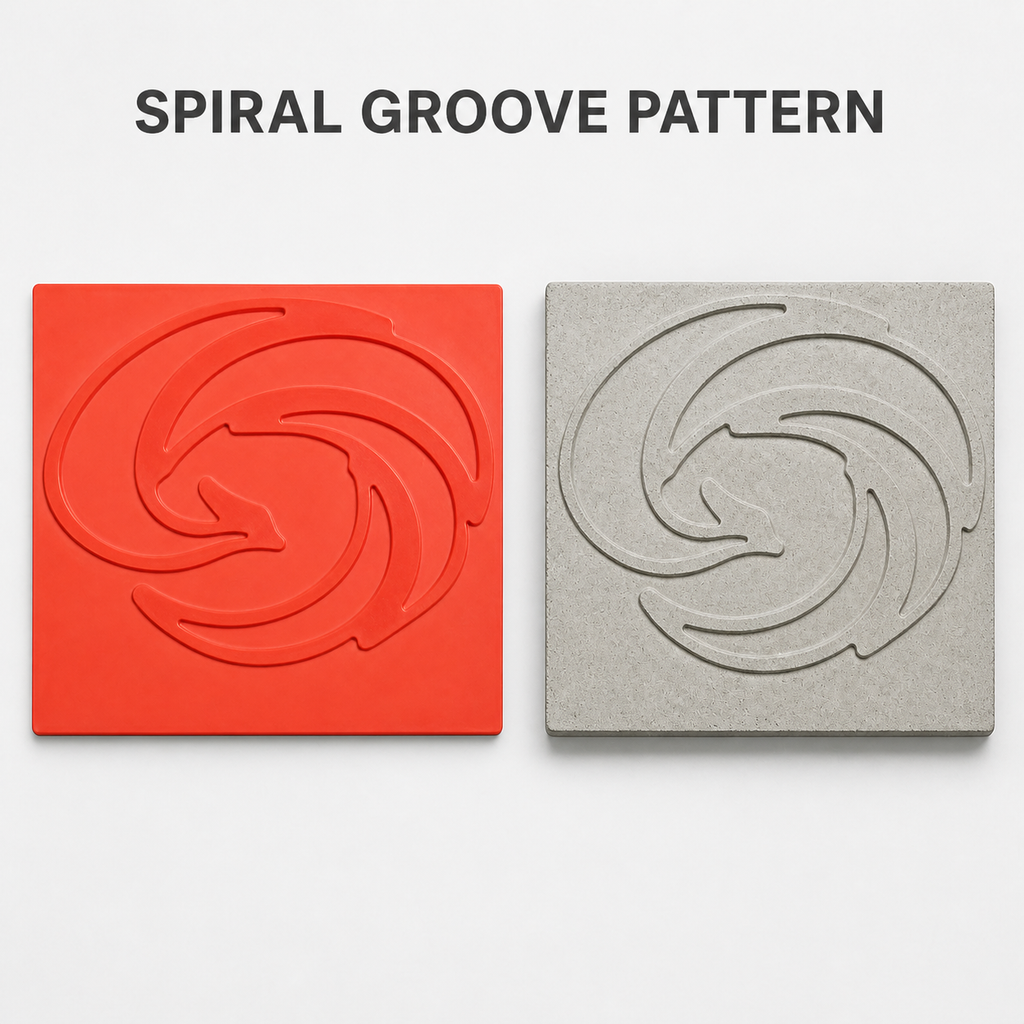 FX-186 Dolphin Swirl Decorative Relief Mold - detalle de textura sin procesar