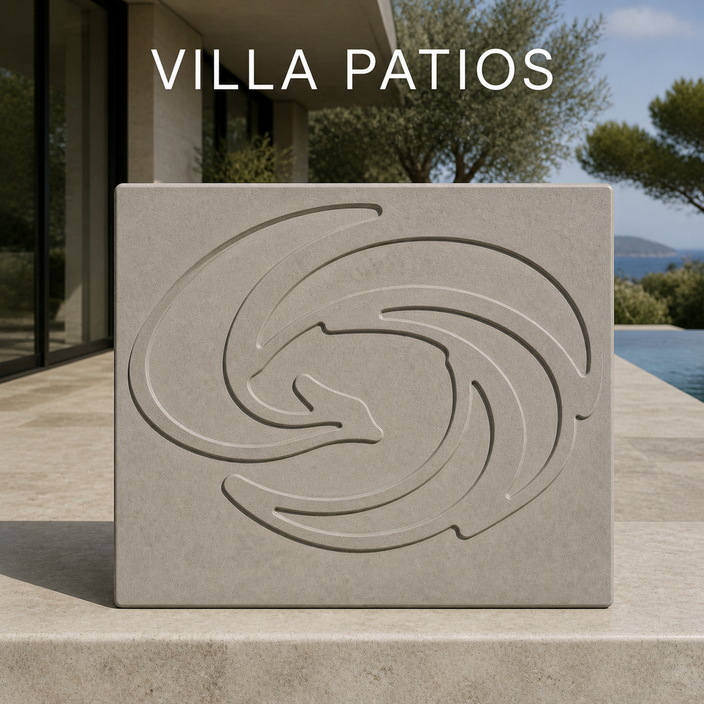 FX-186 Dolphin Swirl Decorative Relief Mold - patios de villa sin procesar