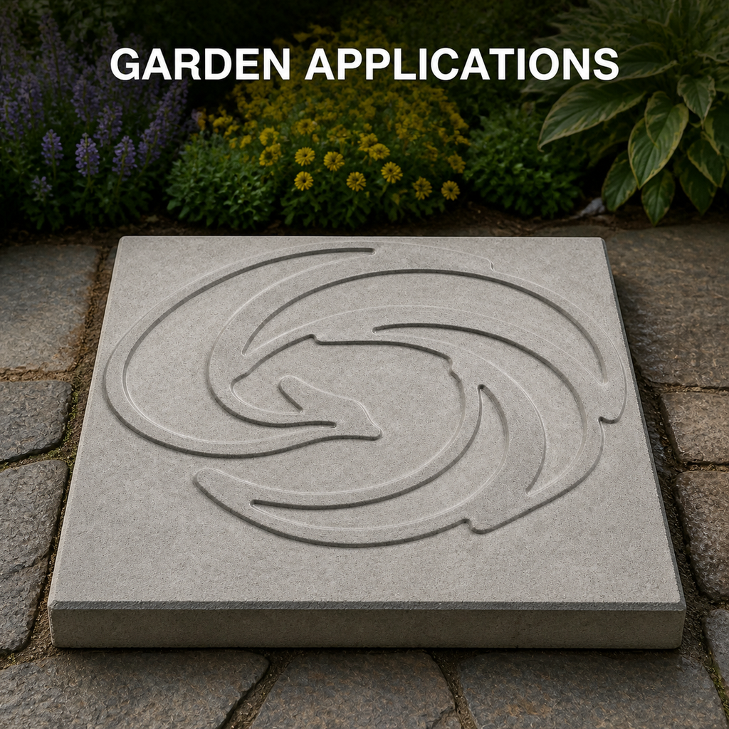 FX-186 Dolphin Swirl Decorative Relief Mold - aplicaciones en jardines