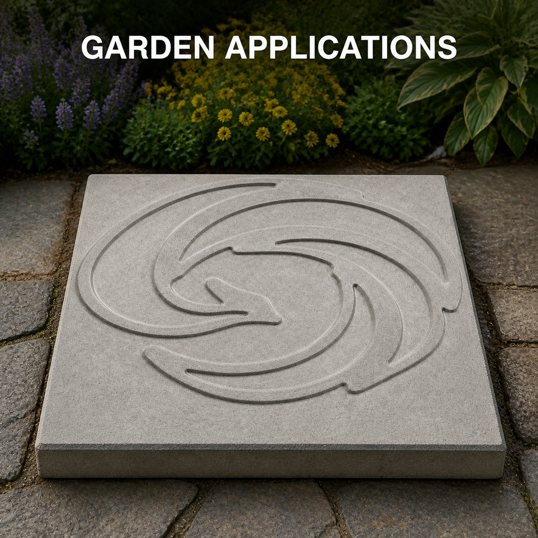 FX-186 Dolphin Swirl Decorative Relief Mold - aplicaciones en jardines