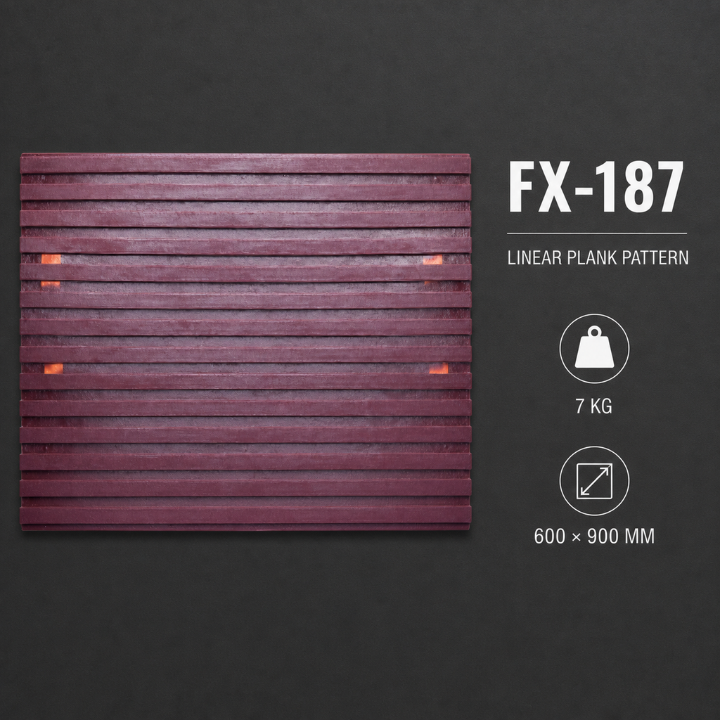 FX-187 Linear Ribbed Concrete Texture Panel - especificaciones sin procesar