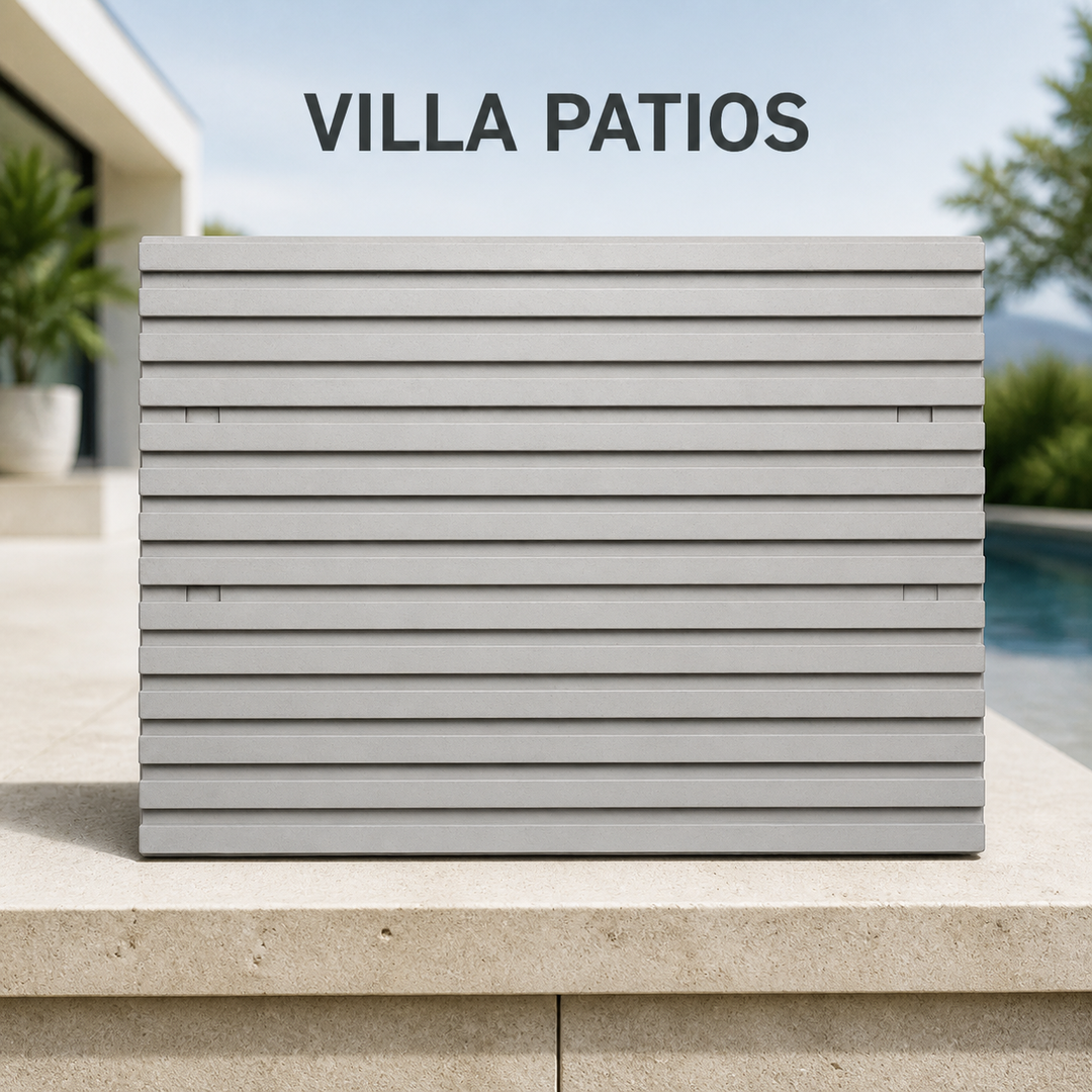 FX-187 Linear Ribbed Concrete Texture Panel - patios de villa