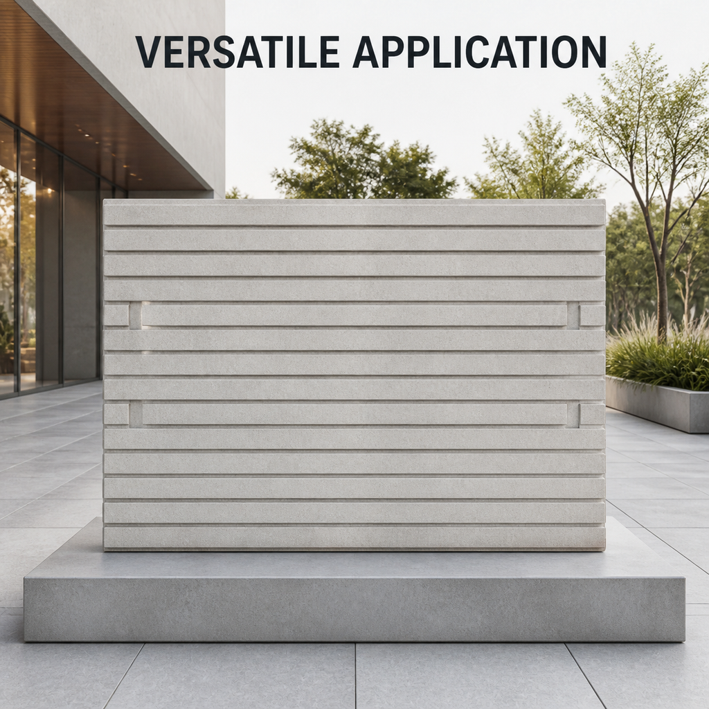 FX-187 Linear Ribbed Concrete Texture Panel - aplicación versátil sin procesar