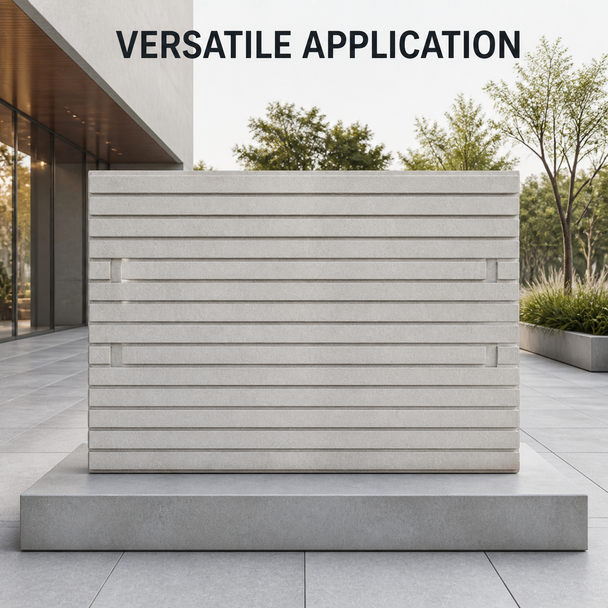 FX-187 Linear Ribbed Concrete Texture Panel - aplicación versátil sin procesar