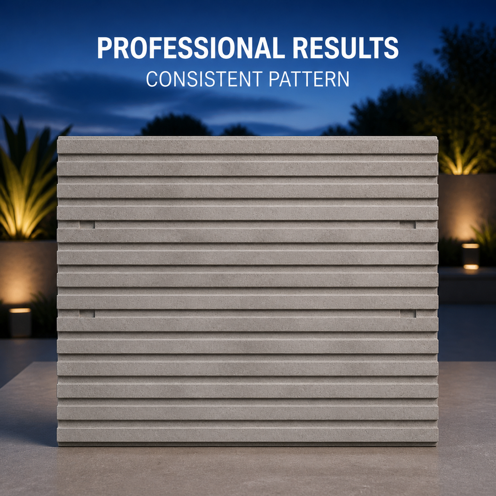 FX-187 Linear Ribbed Concrete Texture Panel - resultados profesionales sin procesar