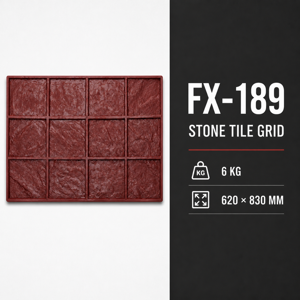 FX-189 Twelve-Tile Slate Stamp Panel - especificaciones