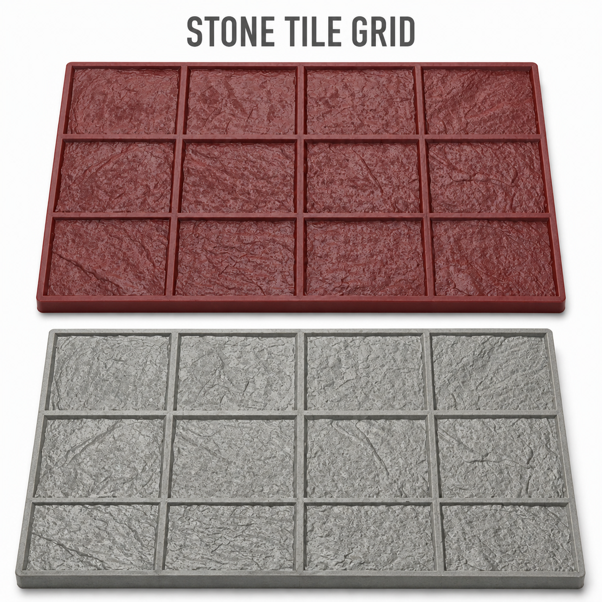 FX-189 Twelve-Tile Slate Stamp Panel - detalle de textura sin procesar