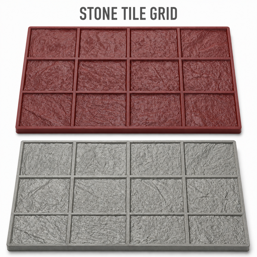 FX-189 Twelve-Tile Slate Stamp Panel - detalle de textura
