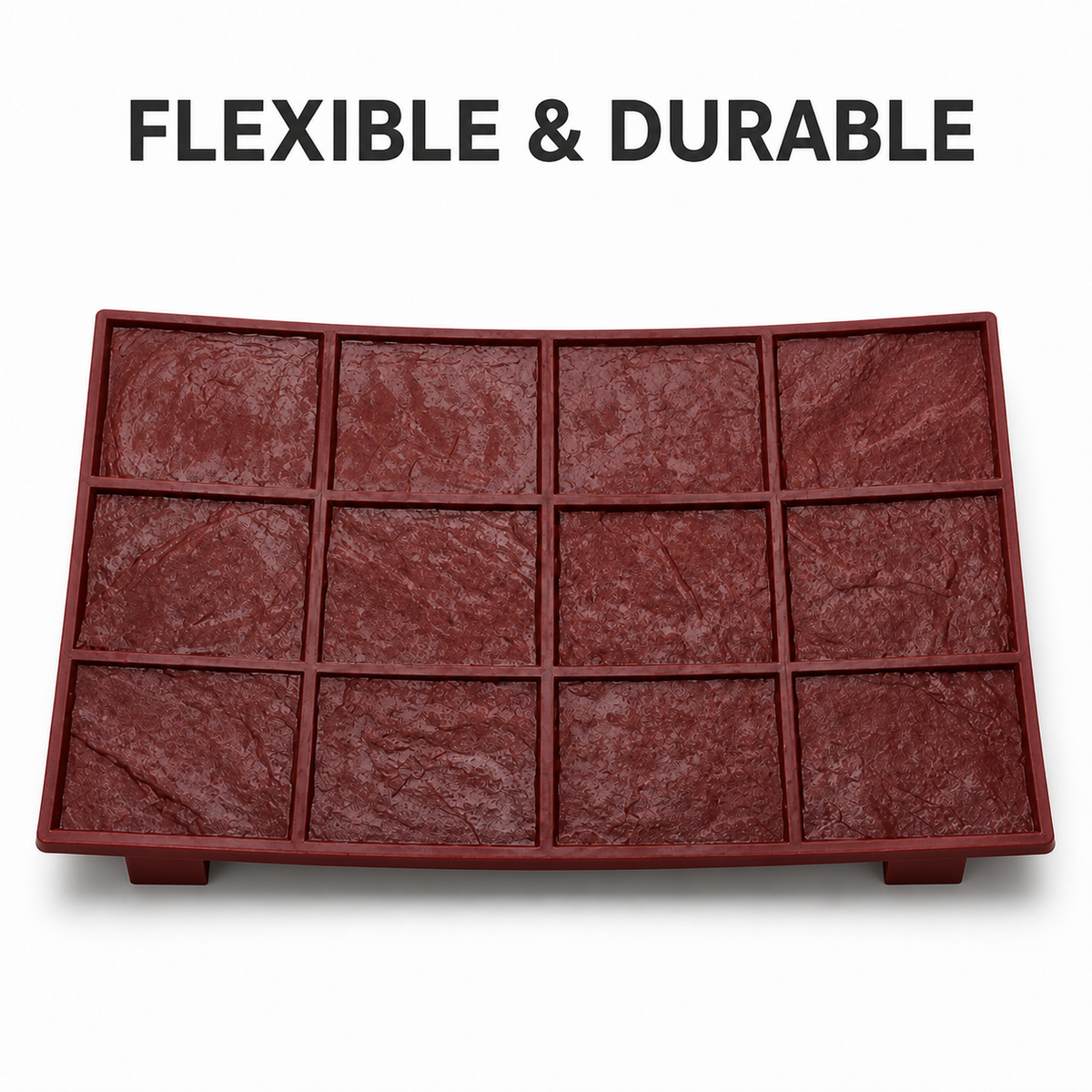 FX-189 Twelve-Tile Slate Stamp Panel - flexible y duradero sin procesar