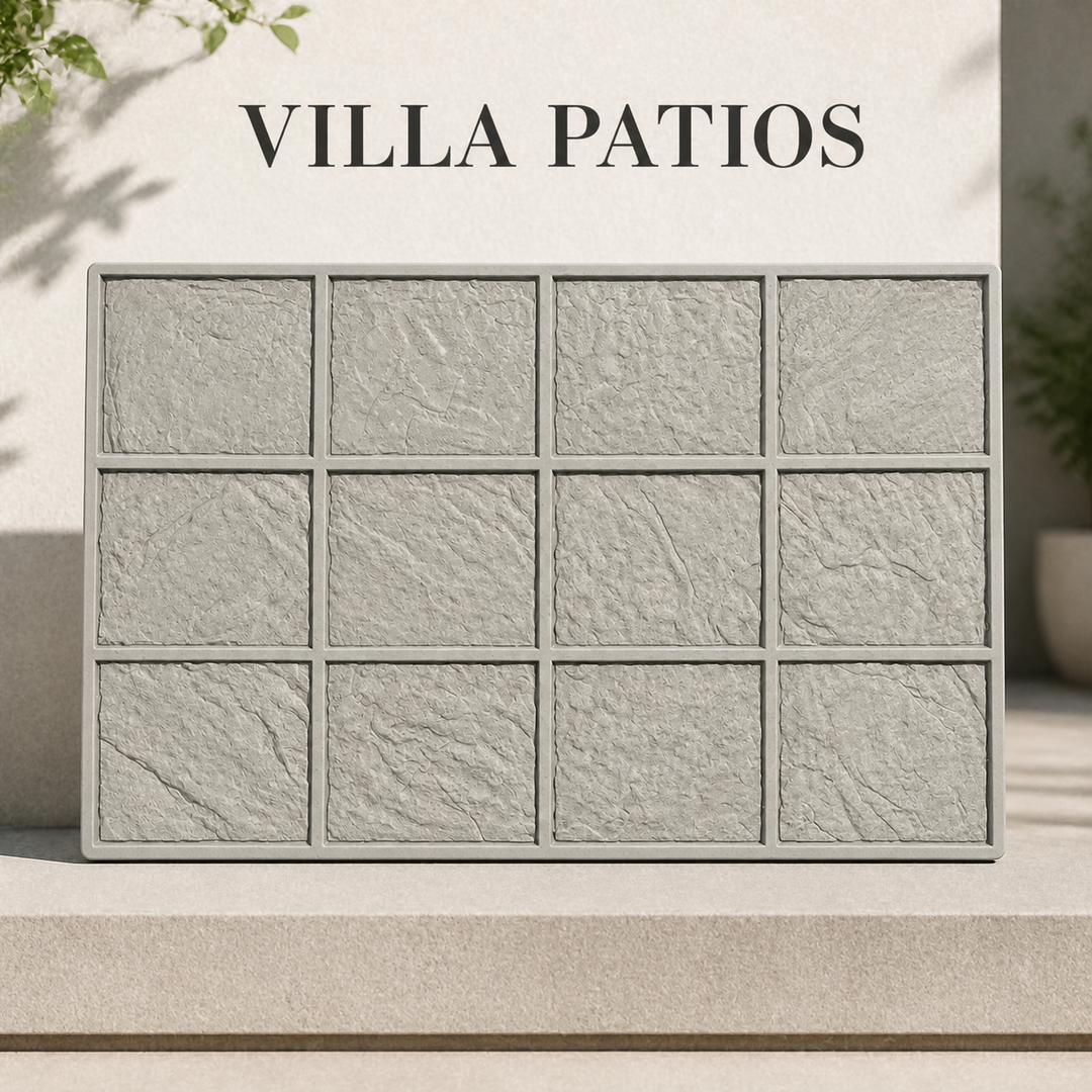 FX-189 Twelve-Tile Slate Stamp Panel - patios de villa