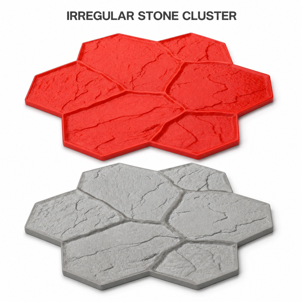 FX-192 Seven-Stone Flagstone Cluster Stamp - texture detail raw