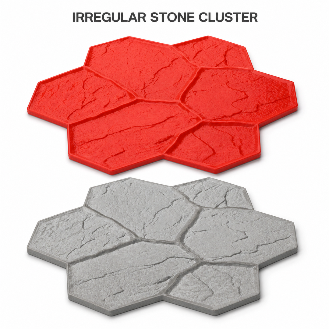 FX-192 Seven-Stone Flagstone Cluster Stamp - texture detail