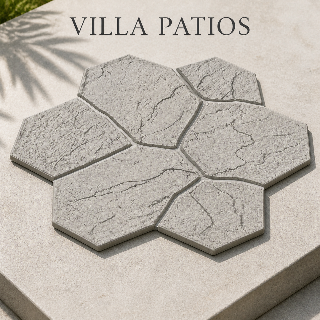 FX-192 Seven-Stone Flagstone Cluster Stamp - villa patios