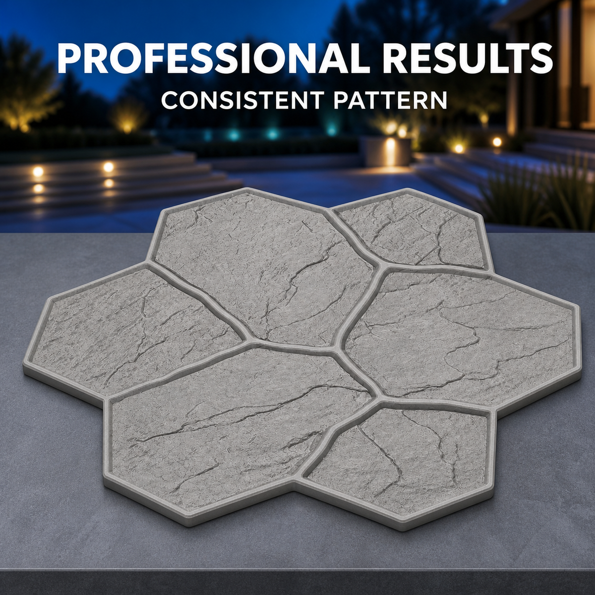 FX-192 Seven-Stone Flagstone Cluster Stamp - professional results raw