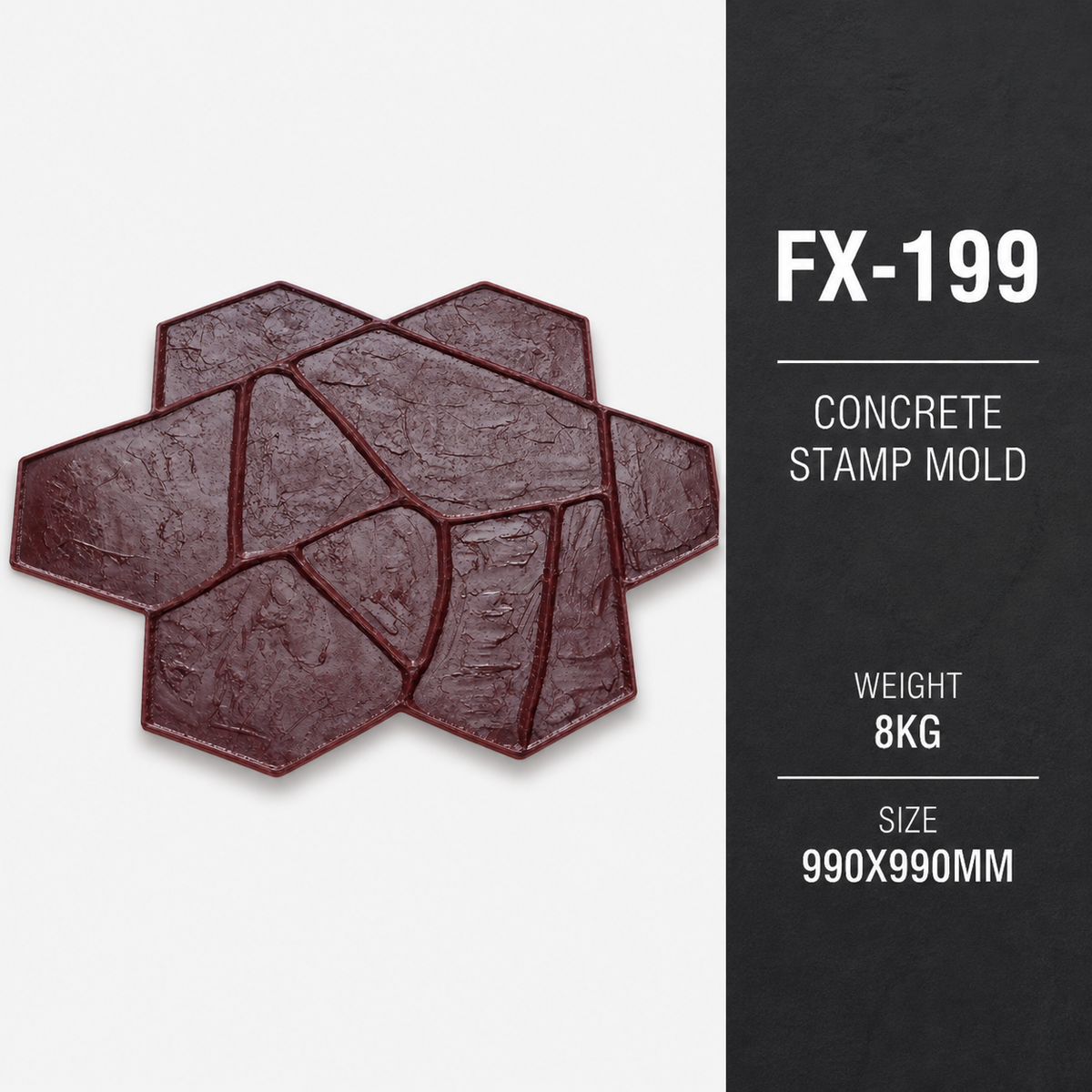 Șablon FX-199 Dark Flagstone Cluster - specificații.