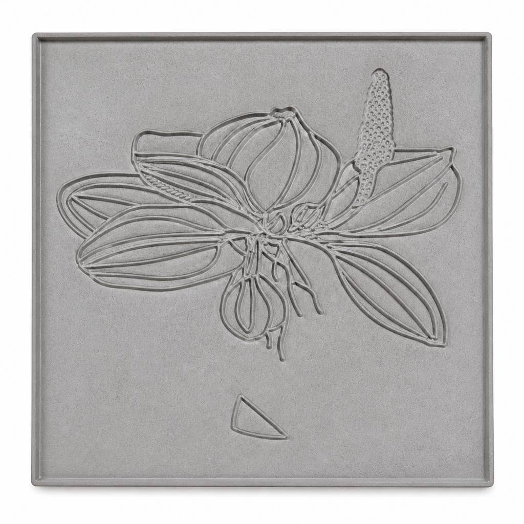 FX-202 Lily Blossom Decorative Relief Mold - detalle de textura