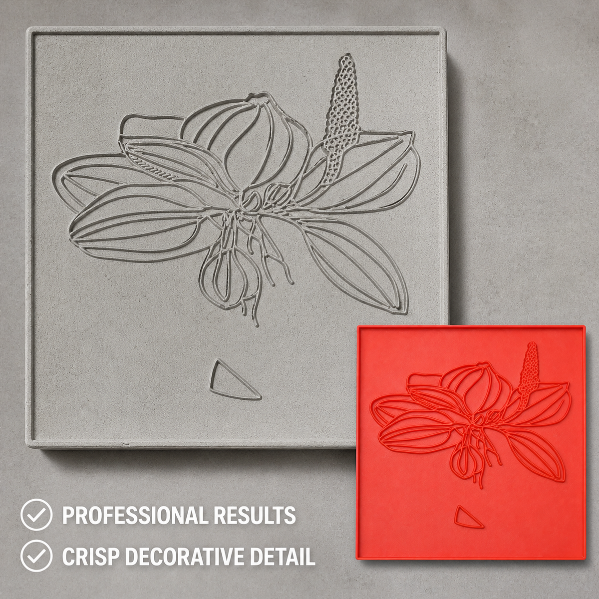 FX-202 Lily Blossom Decorative Relief Mold - resultados profesionales