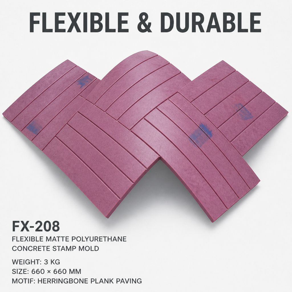 FX-208 কম্প্যাক্ট হেরিংবোন ব্রিক স্ট্যাম্প - নমনীয় ও টেকসই