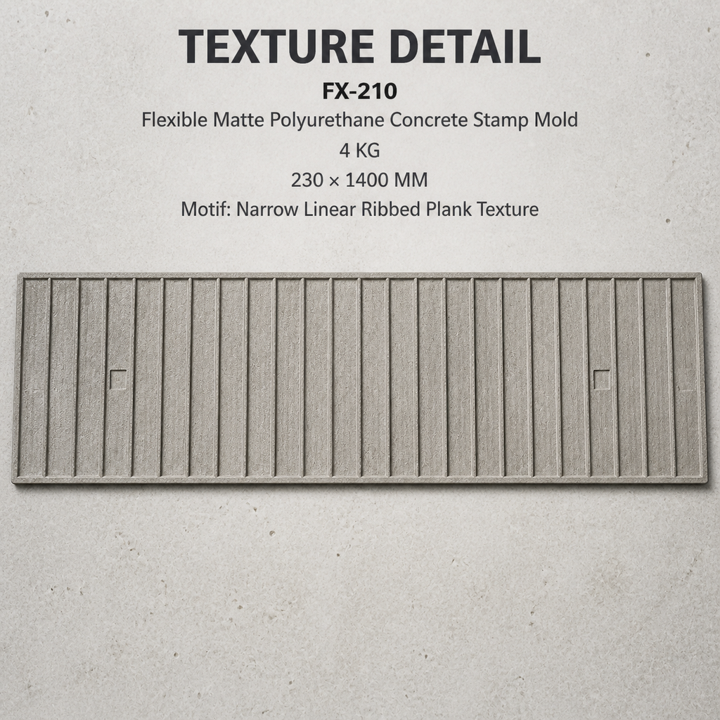 FX-210 Narrow Ribbed Border Stamp Strip - texture detail