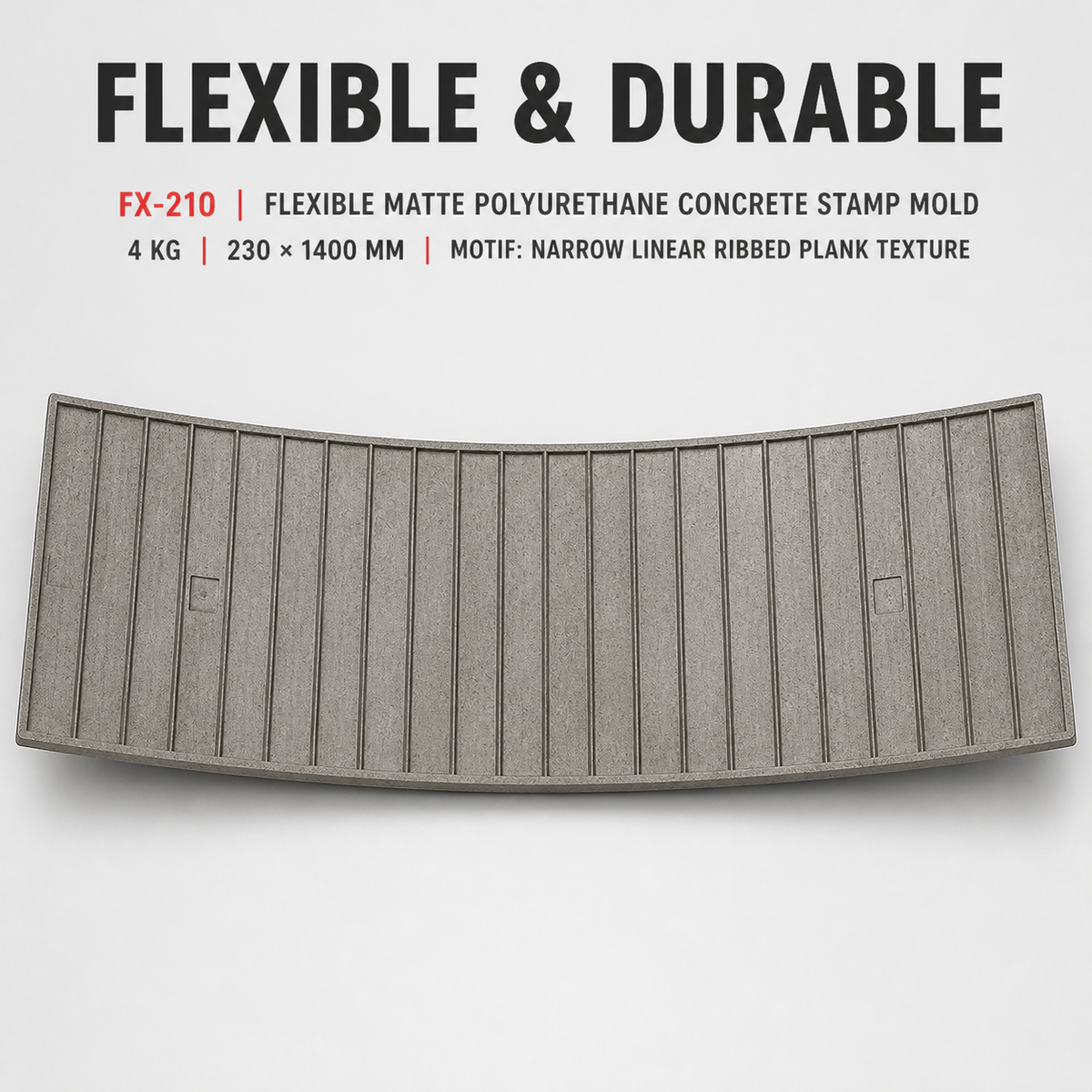 FX-210 Narrow Ribbed Border Stamp Strip - flexible durable