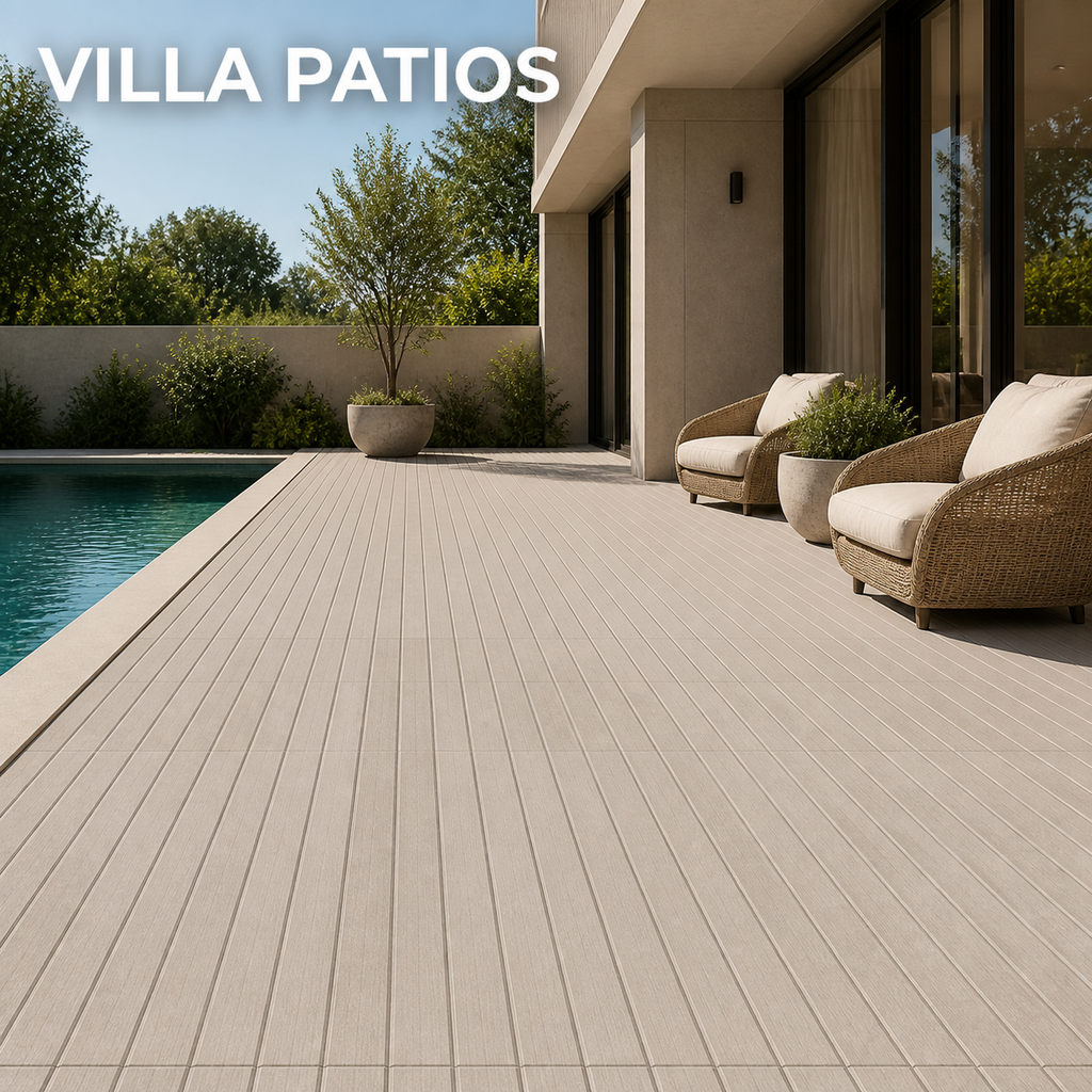 FX-210 Narrow Ribbed Border Stamp Strip - patio application