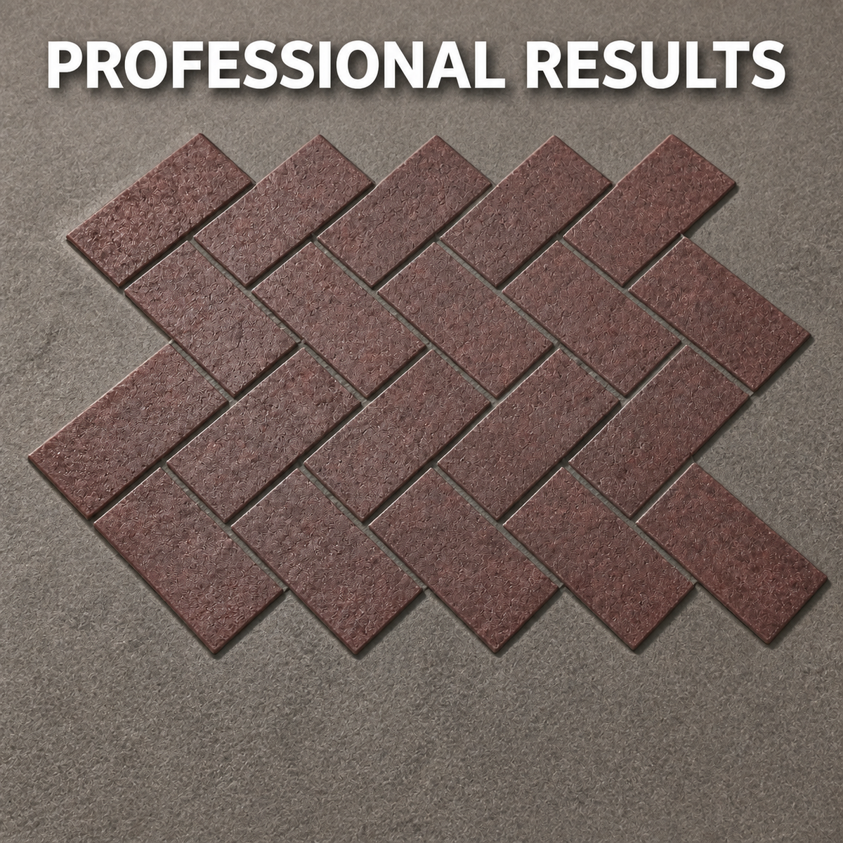 Cap Penurap Herringbone Gelap FX-213 - hasil profesional