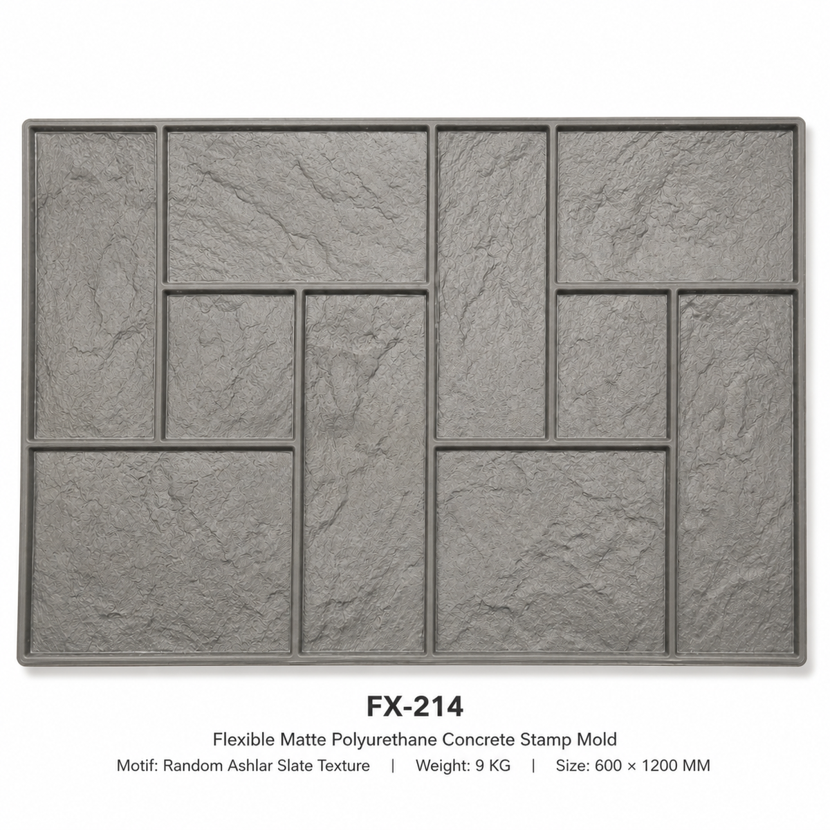 FX-214 Mixed-Size Ashlar Tile Stamp - specifications