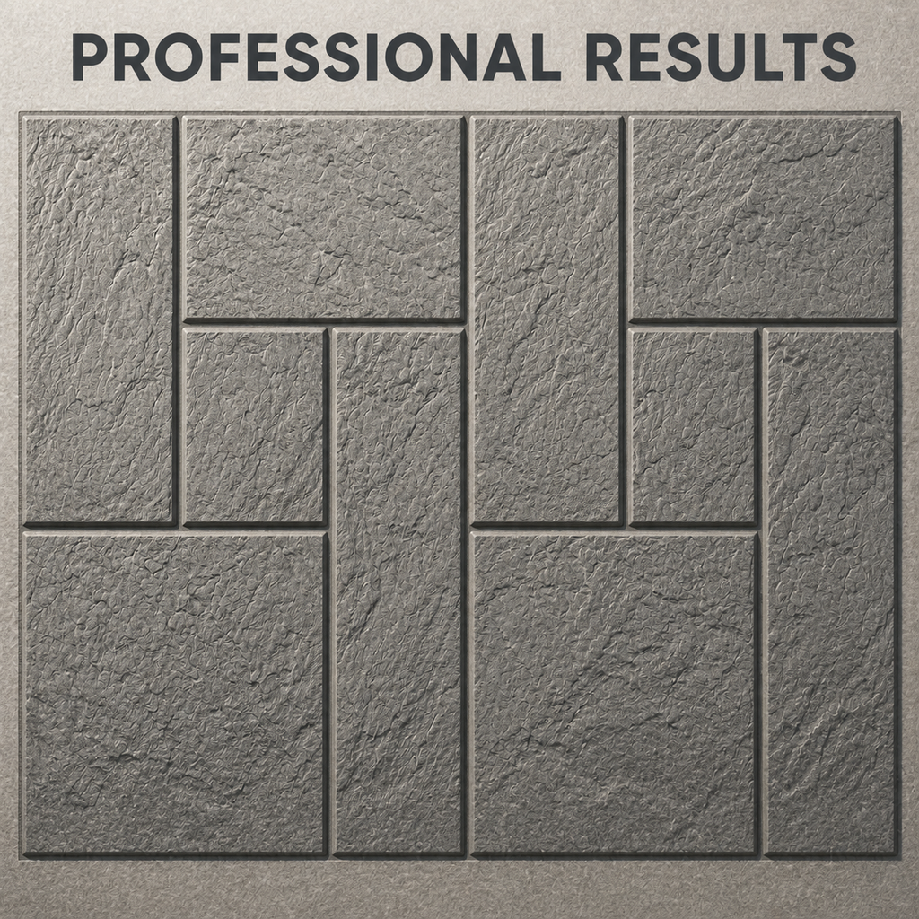 FX-214 Mixed-Size Ashlar Tile Stamp - professional results