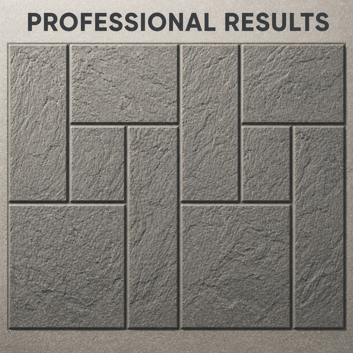 FX-214 Mixed-Size Ashlar Tile Stamp - professional results