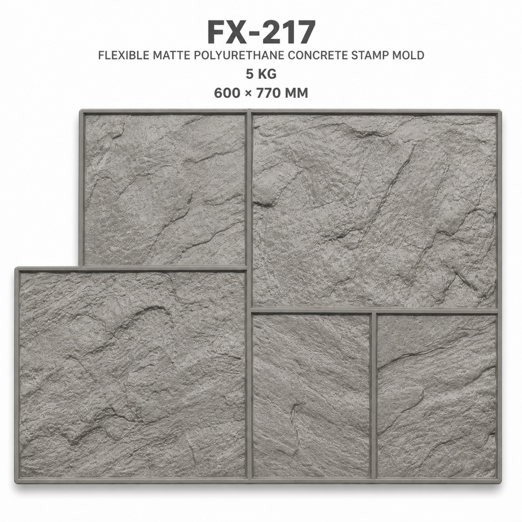 FX-217 sello de piedra rugosa de cinco losas - especificaciones