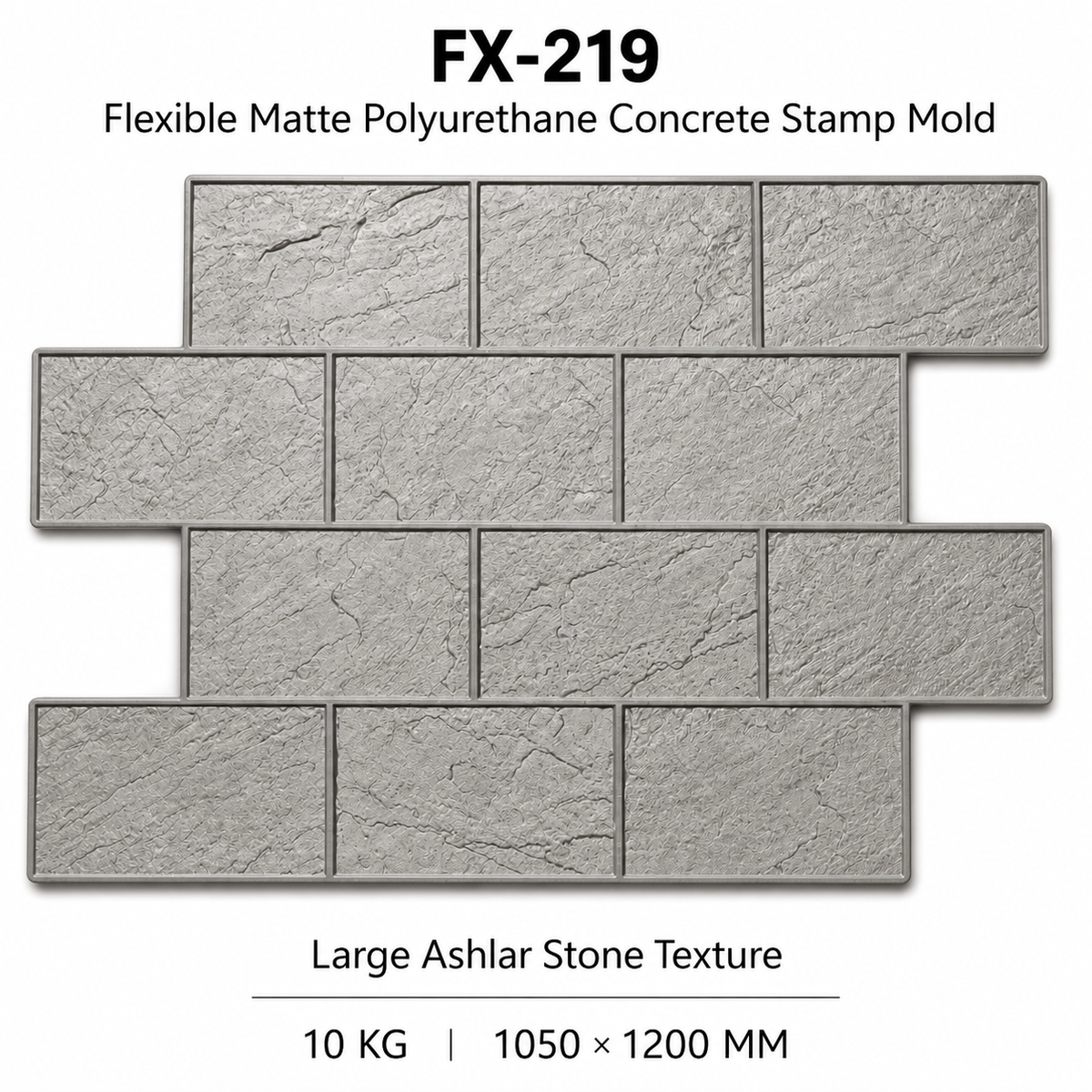 FX-219 ແຜງແມ່ພິມຜະໜັງ Ashlar ຂະໜາດໃຫຍ່ - ຂໍ້ກໍານົດ