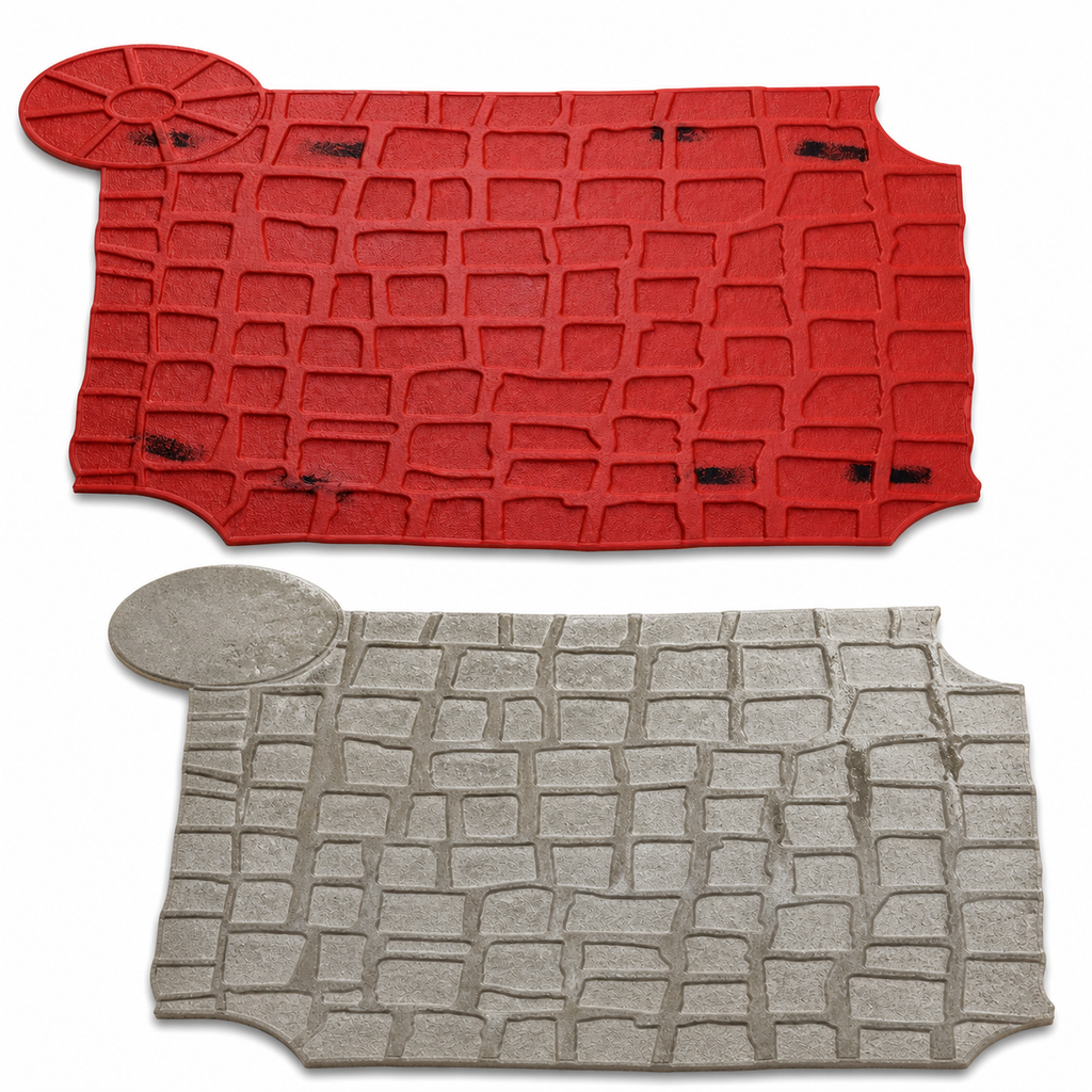 FX-223 Cetakan Paver Dekoratif Kisi Pohon - detail tekstur