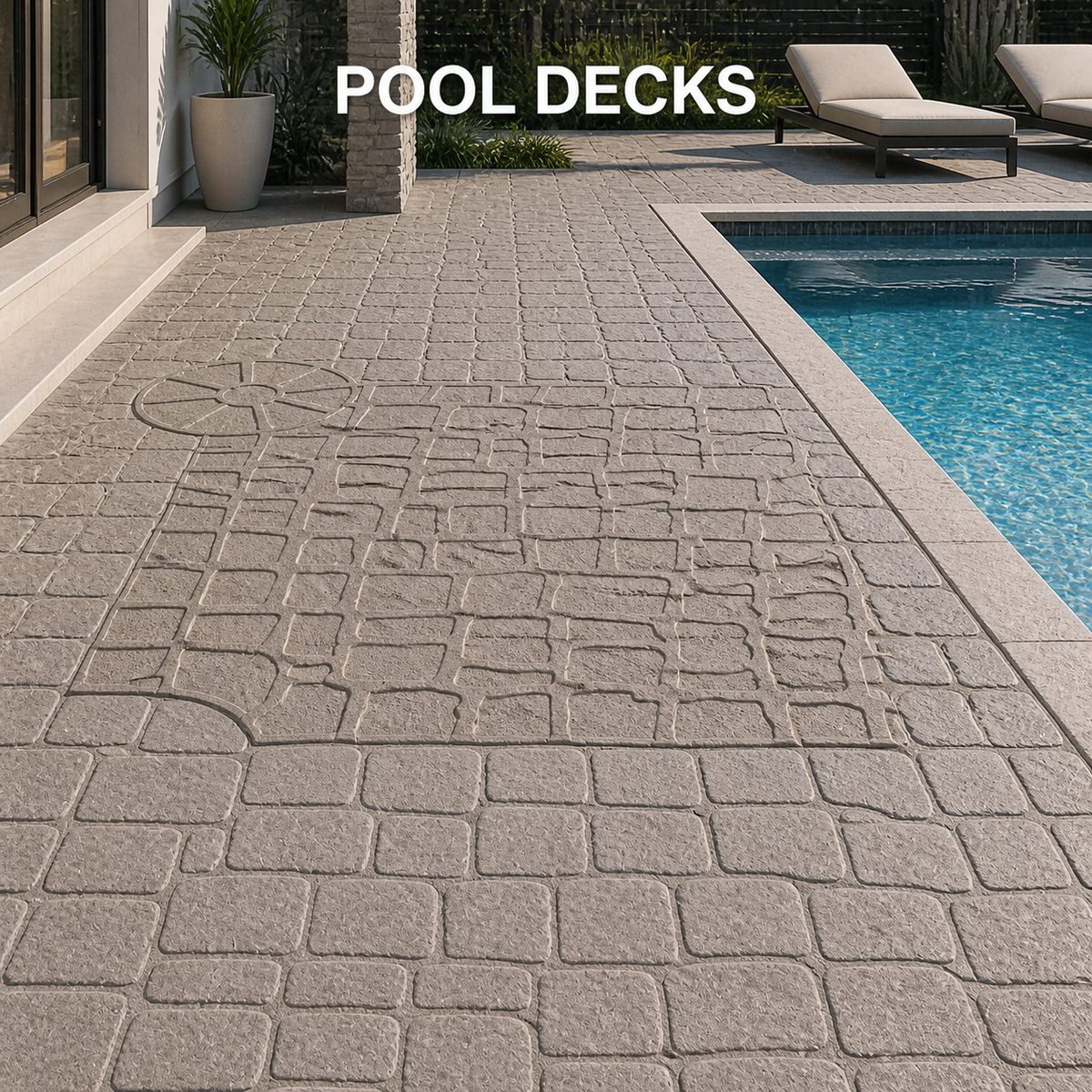 Cetakan paver dekoratif kisi pohon FX-223 - dek kolam renang