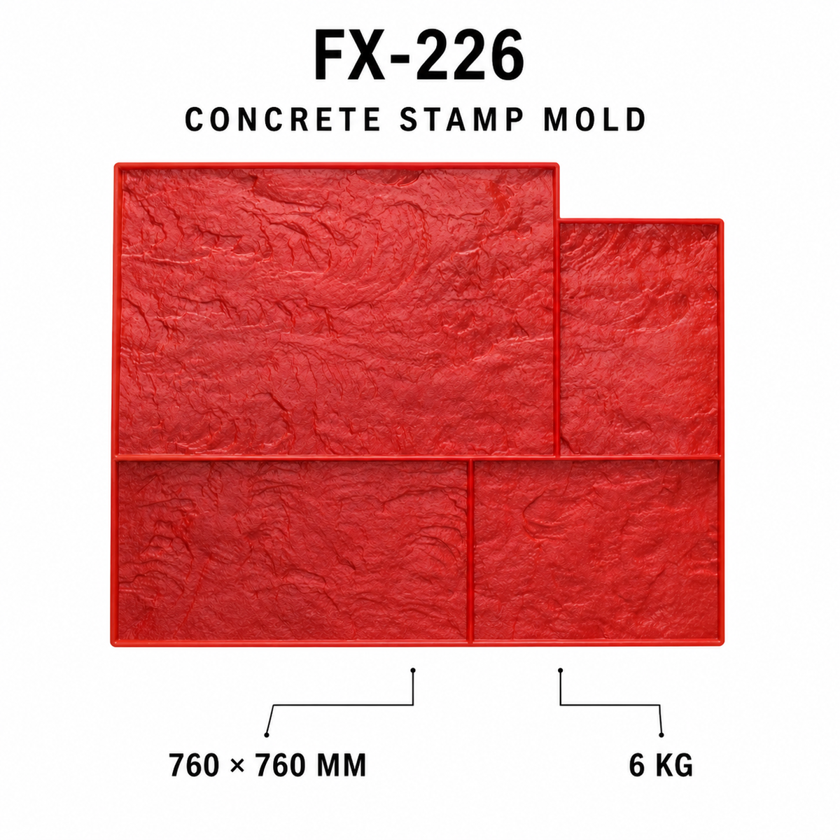 FX-226 Modüler Büyük Slate Desenli Kalıp Paneli - teknik özellikler