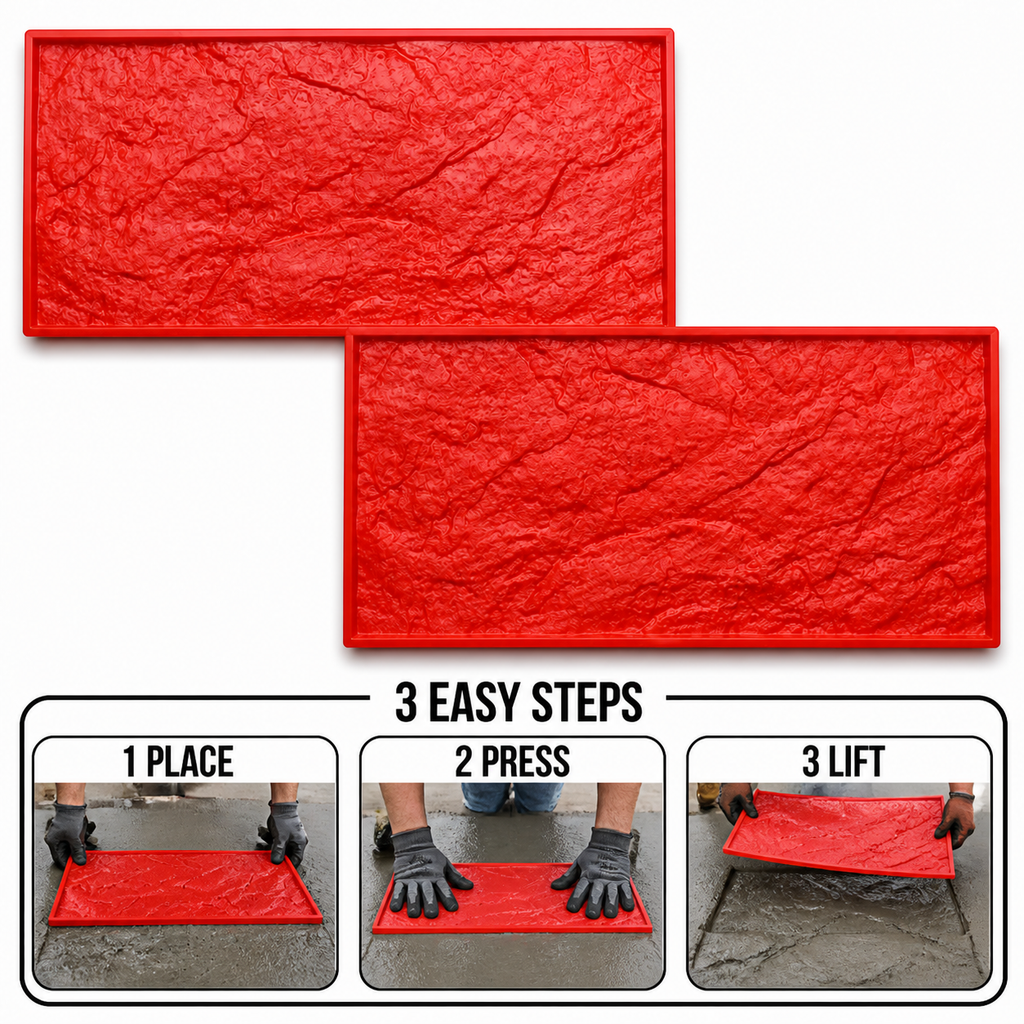 FX-227 Rock Slab Stamp - three steps