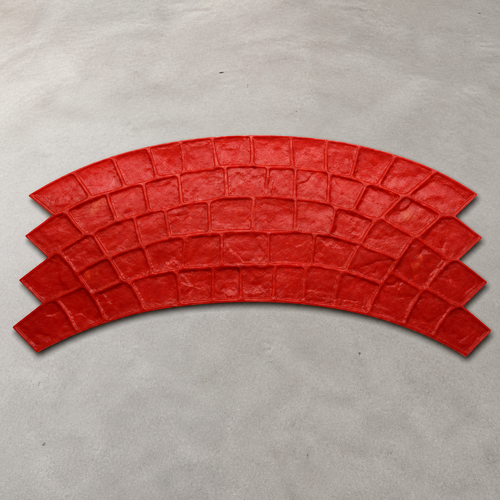 FX-241 Curved Cobble Concrete Border Stamp - hero