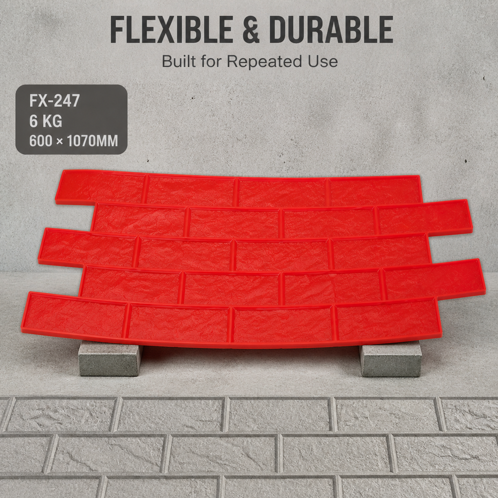 FX-247 Wide Running Bond Brick Stamp - flexible at matibay