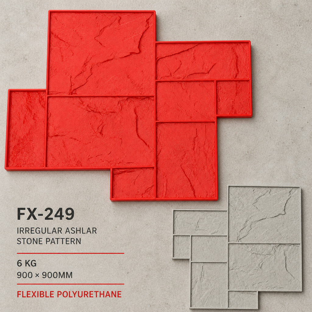FX-249 Offset Ashlar Tile Stamp - specifications