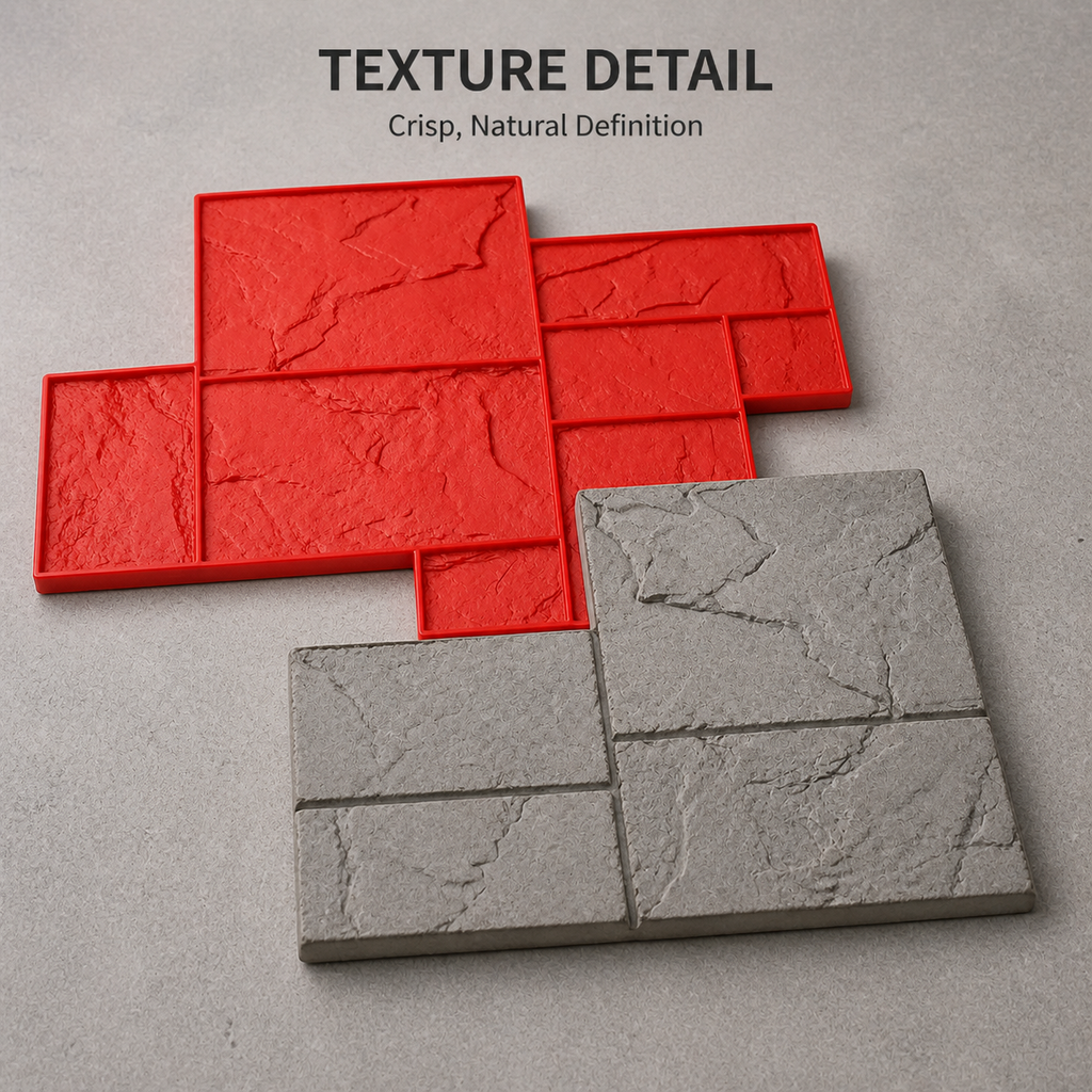 FX-249 Offset Ashlar Tile Stamp - texture detail