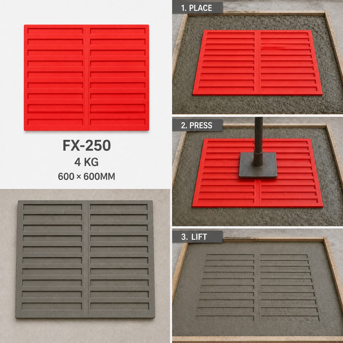 FX-250 2本スリット排水舗装型 - 3ステップ