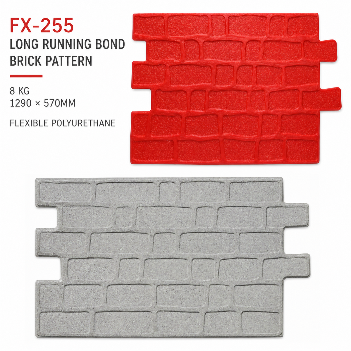 FX-255 Rustic Cobble Wall Stamp Panel - espesipikasyon