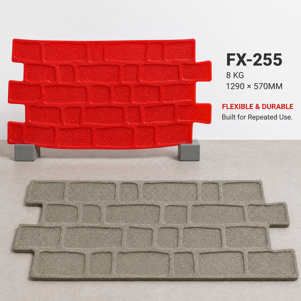 FX-255 Rustic Cobble Wall Stamp Panel - flexible at matibay