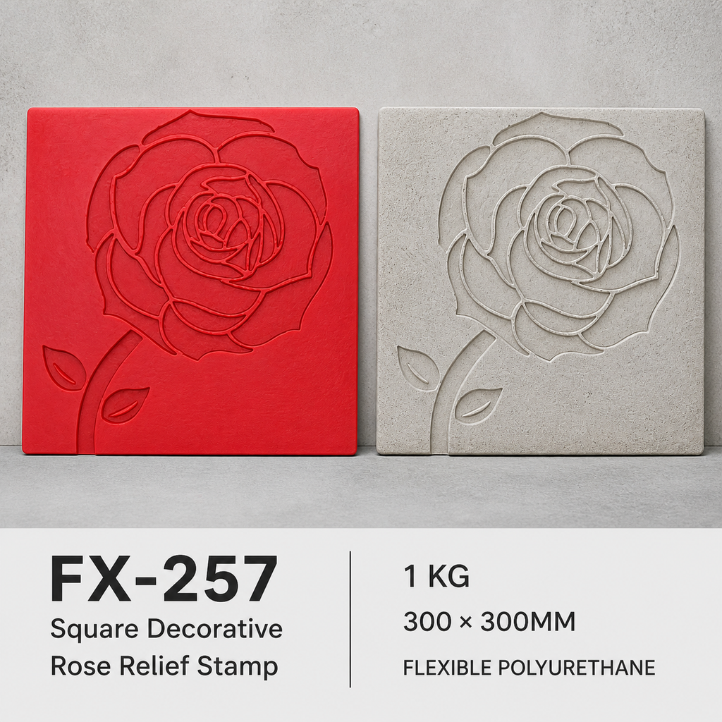 FX-257 Molde de relieve decorativo de flor de rosa - especificaciones