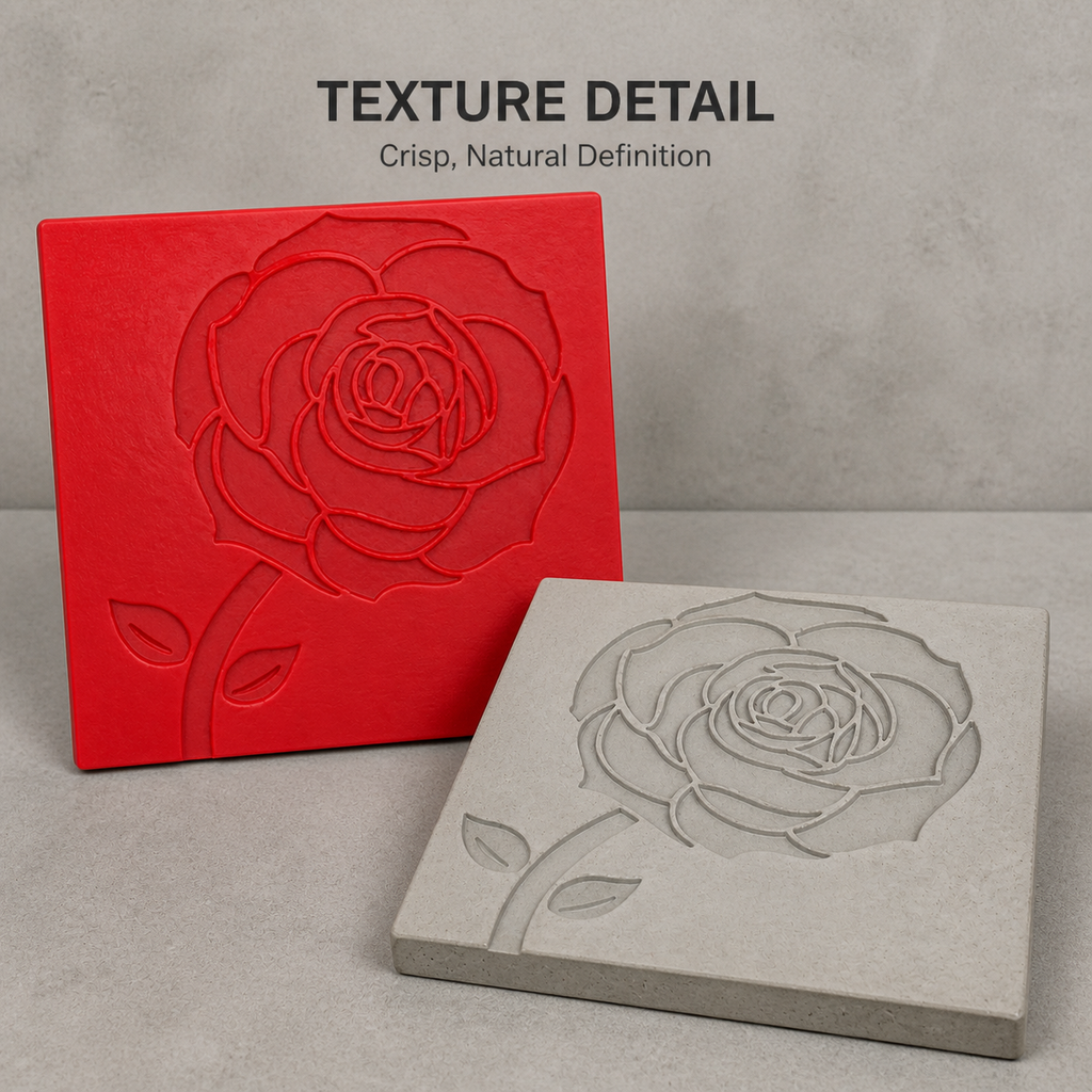 FX-257 Molde de relieve decorativo de flor de rosa - detalle de textura