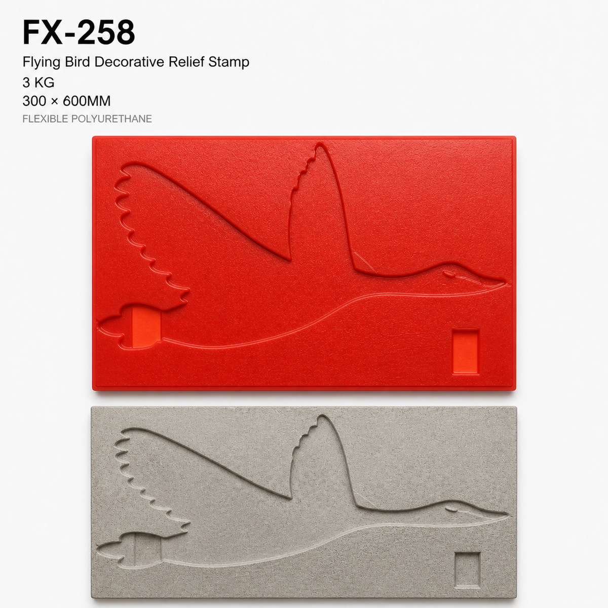 FX-258 ফ্লাইং বার্ড ডেকোরেটিভ রিলিফ মোল্ড - স্পেসিফিকেশন