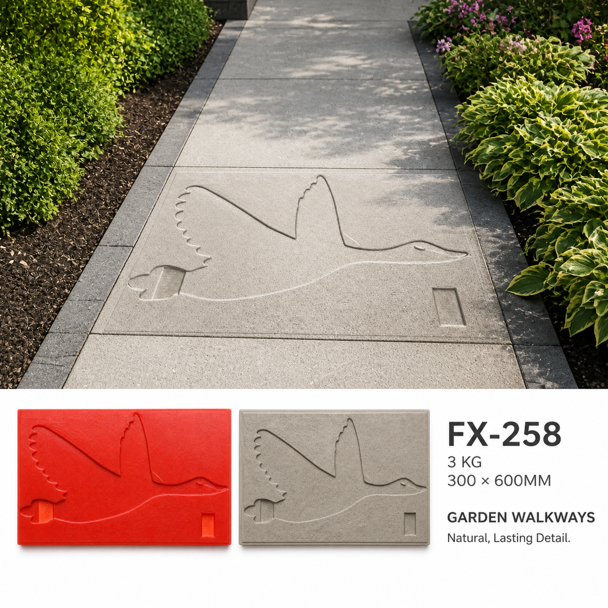 FX-258 ফ্লাইং বার্ড ডেকোরেটিভ রিলিফ মোল্ড - হাঁটার পথ