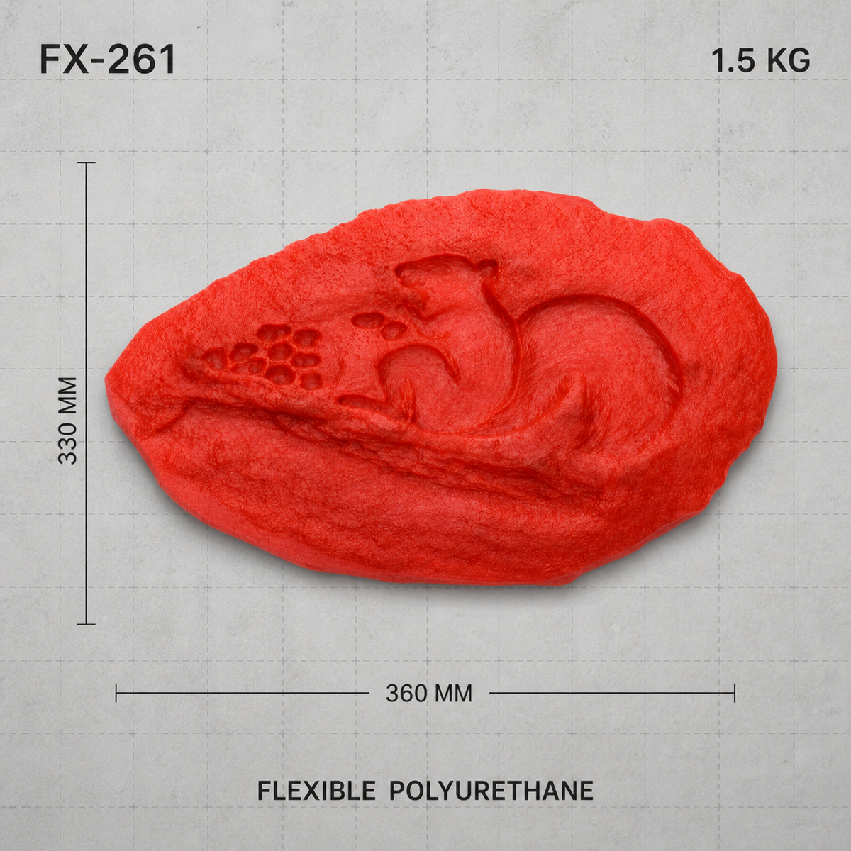 FX-261 Dolphin Rock Relief Mold - specifications