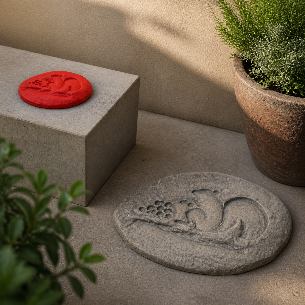 FX-261 Dolphin Rock Relief Mold - courtyard accent